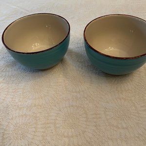Two Royal Norfolk Bowls, Turquoise